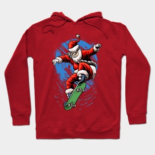 Funny Santa Skater Christmas Love Winter Funny Gift 2021 Hoodie